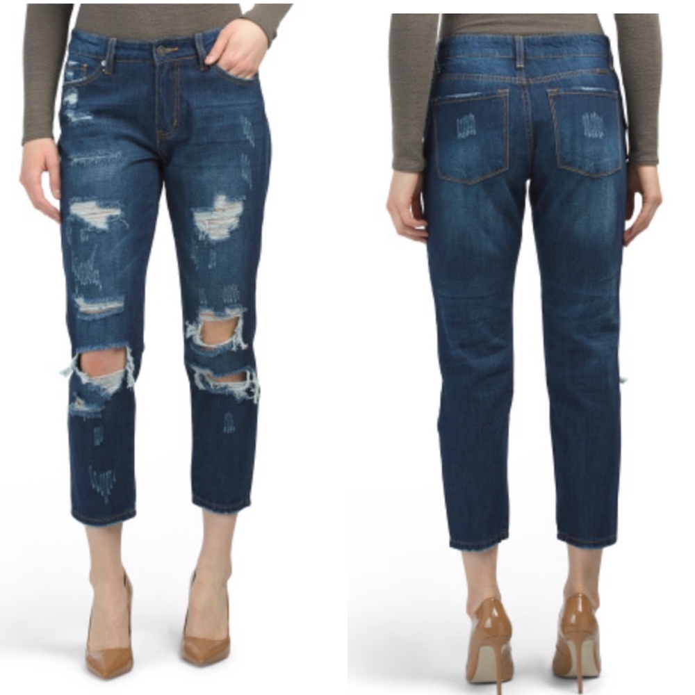 NWT KanCan Destroyed Relaxed Fit Boyfriend Jeans